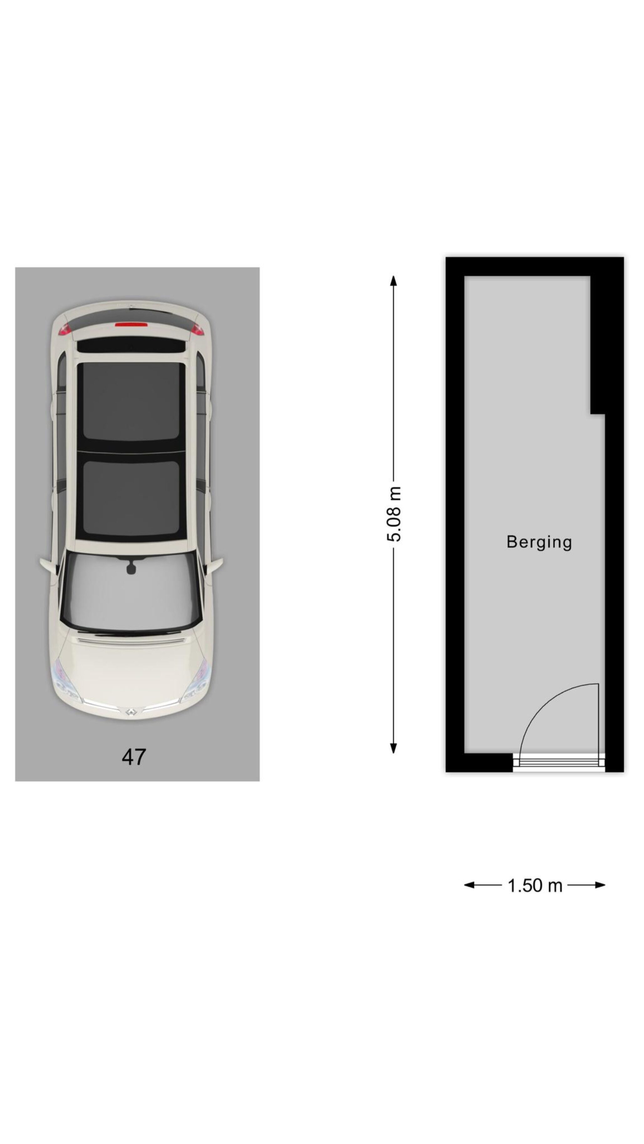 Parkeerplaats + Berging